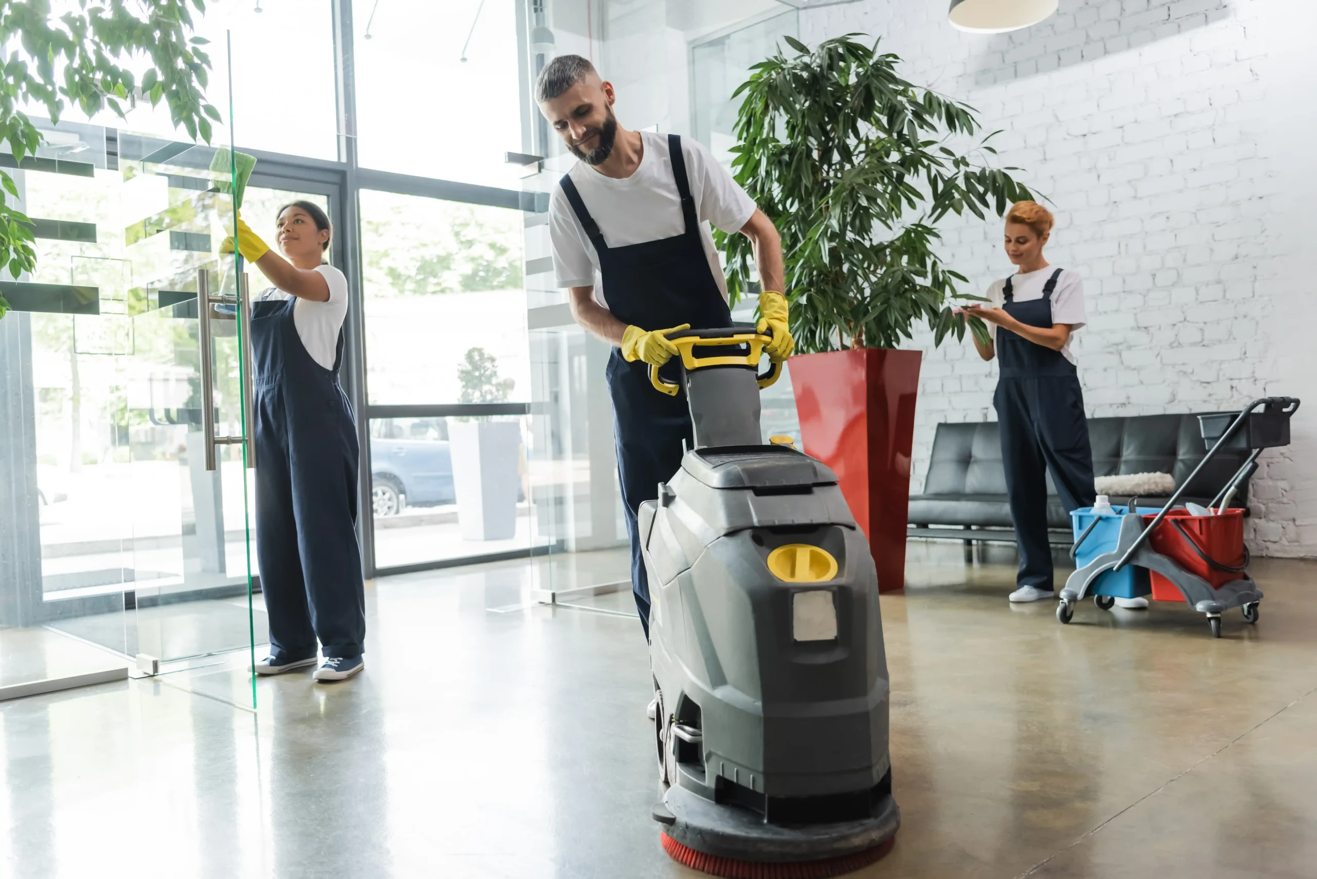 Carpet Cleaning team at work in Sydney — Sydney Clean Group